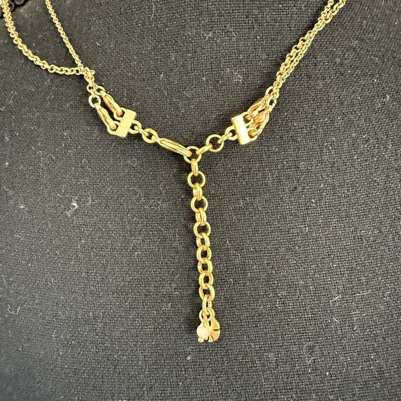 NWOT Lucky Brand Multi Strand Gold Metal and Bead Necklace Set Evil Eye - Picture 6 of 6